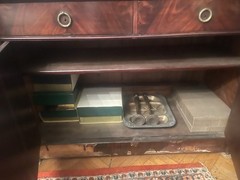 Charming China Cabinet 2 Drawers 3 Shelves Behind Glass Doors, 2 Shelves Below