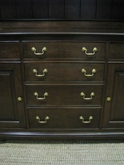 Harden Furniture Chippendale Style Cherry Buffet & Hutch; Excellent Condition