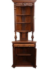 Very Rare French Walnut Antique Corner Cupboard Circa 1880