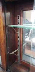 Large 1920’s Wood & Glass Apothecary Storefront Step Back Cabinet & Display Case
