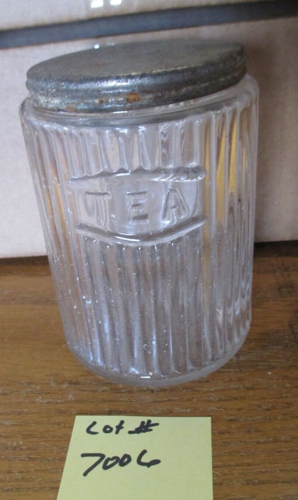 HOOSIER CABINET ORIGINAL TEA JAR LISTING LOT #7006