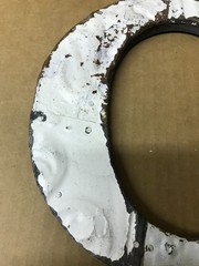 Decorative Salvaged Tin Ceiling 8″ Patchwork Shabby White Letter C Metal 186-26B