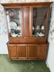 Solid wood cherry China cabinet