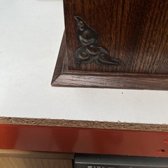 Large Antique Oak Smokers Cabinet. in vgc for age with working lock and key