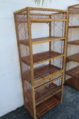 Bamboo Wicker Rattan Display Shelving Unit Etagere 6161