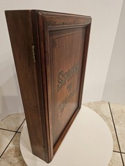 Vintage Wooden Wall Shelf Curio Cabinet “SPICES ‘N THINGS” Print Signed By Maker