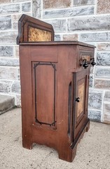 Antique Victorian Eastlake Painted Commode Wash Stand Cabinet, Drawer, Cupboard