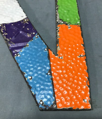 Decorative Salvaged Tin Ceiling 12″ Patchwork Mix Color Letter N Metal 359-25B