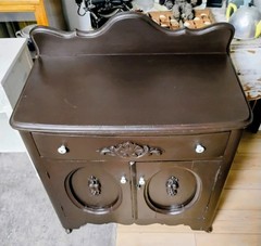 Old Antique Cabinet- Doors, Shelf, Drawer – Very Nice