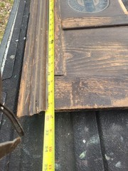 Vintage Clark’s Wood O.N.T. Spool Cabinet Back Piece Part With Insignia