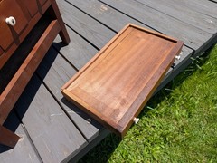 Antique 10 Drawer Apothecary Hardware Cabinet Solid Cherry Wood 1882