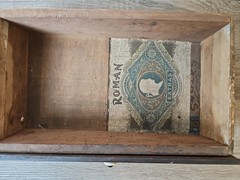 Antique Early Primitive Wood 5 Drawer Handmade Apothecary Roman Cigar Cabinet