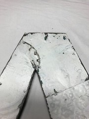Decorative Salvage Tin Ceiling 16″ Patchwork White Metal VTG Letter A 1617-23B