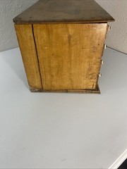 Vintage Crowley’s Needles Wood Cabinet – Antique 12 Drawer Cabinet