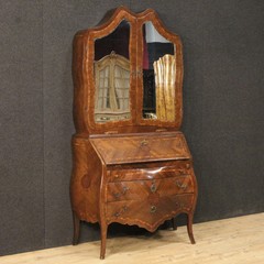Genoese Trumeau double body furniture bureau wood antique style 20th century