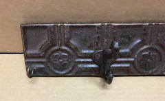 VTG Decorative Hat & Key Rack Rust 23″ Tin Ceiling Metal 2 Hook Old 609-26B