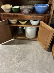 Antique Late 1700s To 1800s Early Primitive Step Back Cabinet.