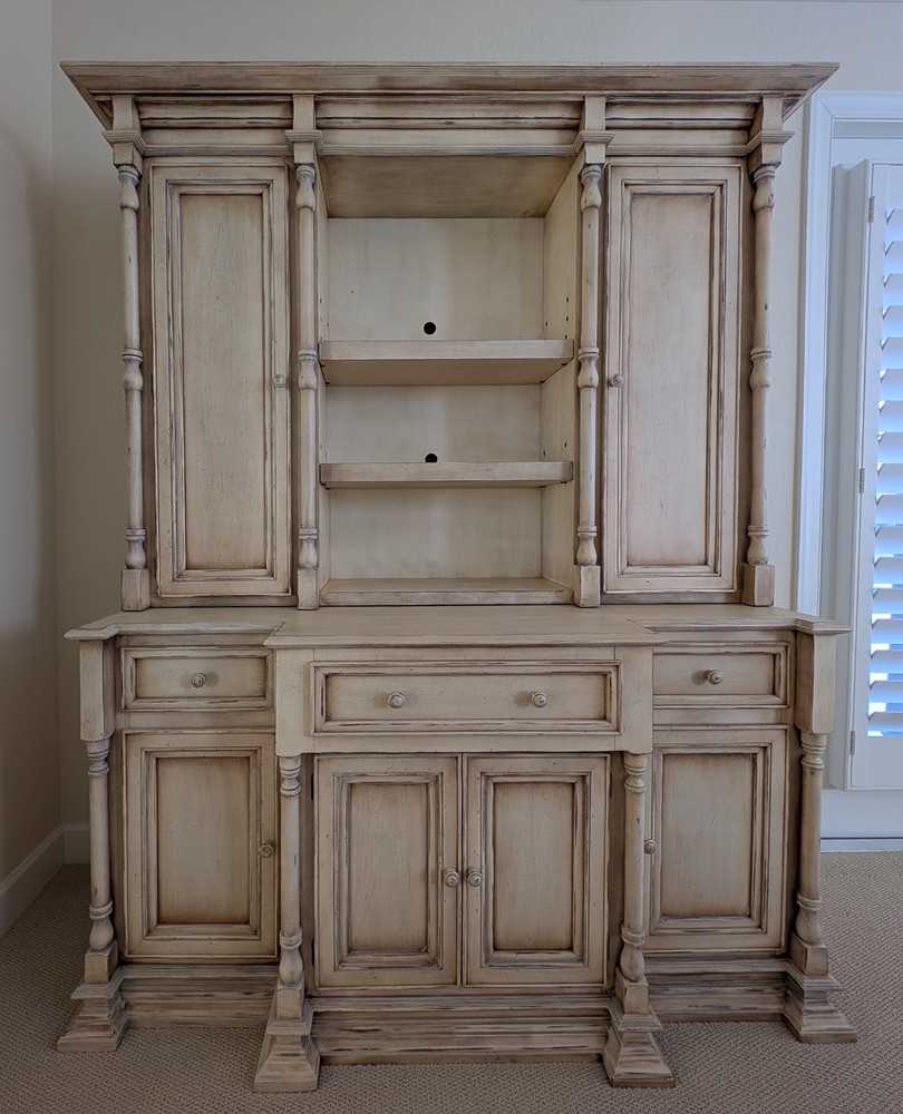Old Biscayne Designs – Reilly Cabinet: wooden cabinet antique white, distressing