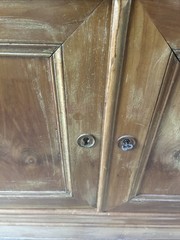Antique French Louis Philippe style 2 Body Buffet /housekeeper’s cabinet, 2 pc.