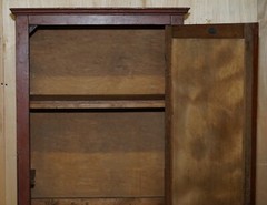 ANTIQUE VICTORIAN ORIGINAL PAINT CIRCA 1880-1900 TOOL SHED CUPBOARD IN PINE
