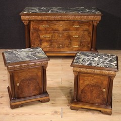 Italian chest of drawers commode dresser marble top antique style 20th century