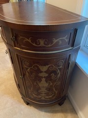 Vintage Walnut Wood Cabinet with storage space and drawers