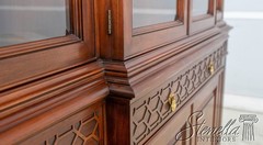 70401: HENKEL HARRIS Cherry Large China Cabinet Breakfront
