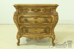 L52096EC: Pair Carved French Baroque Style Nightstand Commodes