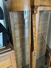 vintage antique curio cabinet With Mirror & Locking Door