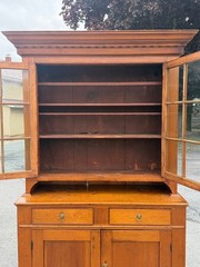antique diminutive chippendale dutch cupboard step back cabinet farm house