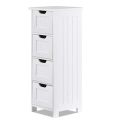 Narrow Floor Bathroom Storage Cabinet with Slide Out Drawers for Small Space
