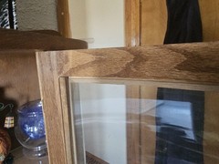 Curved Glass Mirror Curio Case Wall Cabinet Antique **see Discrption