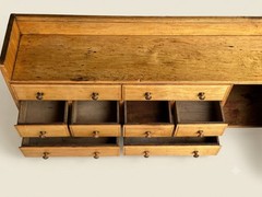 44″ Solid Wood Apothecary Sideboard Rustic Farmhouse Buffet Console 8 Drawer