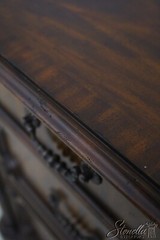 64037EC: MAITLAND SMITH Distressed Mahogany 1 Drawer Cabinet