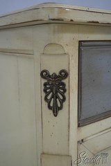 L60315: French Louis XV Paint Decorated Server Console Cabinet