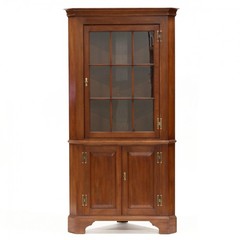 Henkel Harris, Cherry Federal Style Corner Cupboard