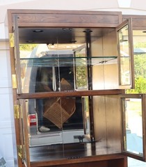 Campaign Henredon Vintage Wall Unit / Entertainment Center with Brass Hardware