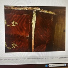 Antique French LXV style Bronze decorations Marble top 3 drawer dresser, 1900