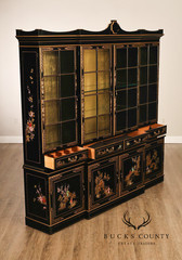 Union National Chinoiserie Hand Painted China Display Cabinet