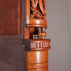 Antique R. J. Horner School Stick & Ball Oak China Cabinet