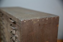 Antique 15 Drawer Wood Apothecary Cabinet Vintage Tool Box typeset watchmaker