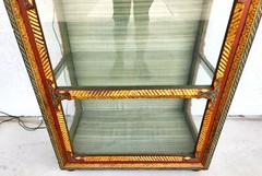 French Display Cabinet Giltwood Hand Painted Curio