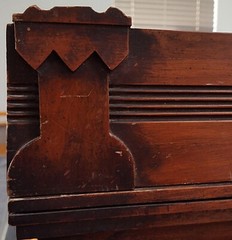 Antique Bookcase/Hutch Top for Desk -Beautiful Glass Ornate Carvings☀️Phoenix AZ
