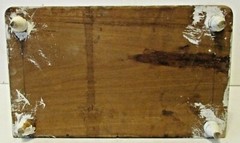 Antique Handmade White Slanted Wooden Two Door One Drawer Stationery Cabinet