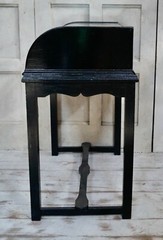 Victorian Ebonised Bow Fronted Display Cabinet