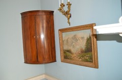 Corner Cupboard Mahogany English Georgian Period (C. 1790)