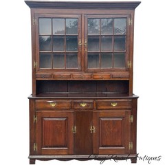 Antique Softwood dutch cupboard stepback spice drawers cabinet country primitive