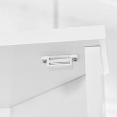 Tall Corner Bathroom Storage Cabinet MDF Freestanding Cabinet with 2 Doors
