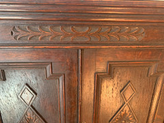 ANTIQUE 1800’s ENGLISH OAK CABINET APOTHECARY TOBACCO CUPBOARD – Local Pickup NC