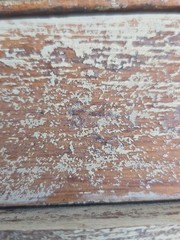 Antique Spool Cabinet 2 Drawer As Found Beutiful Patina W/ Scallop Drawers